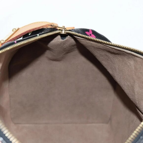 LOUIS VUITTON Monogram Multicolor Speedy 30 Hand Bag Black M92642 Auth 128856V - Picture 2 of 16